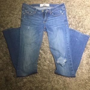 Hollister bootcut jeans distressed